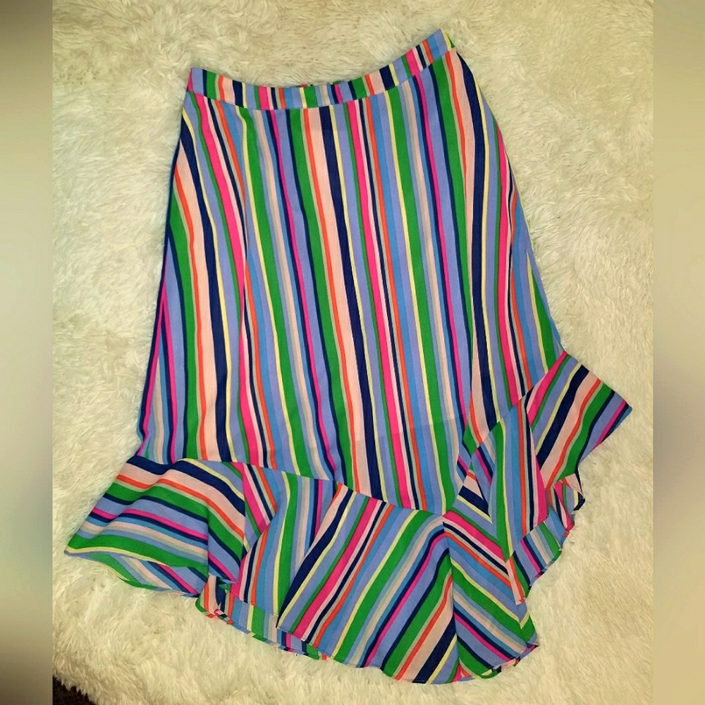 Multicolored Striped Skirt
